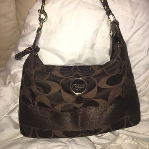 Authentic chocolate coach purse medium size
